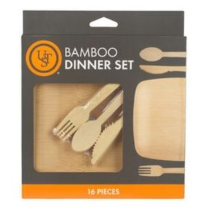 🍽️ 16pc Bamboo Dinner Set